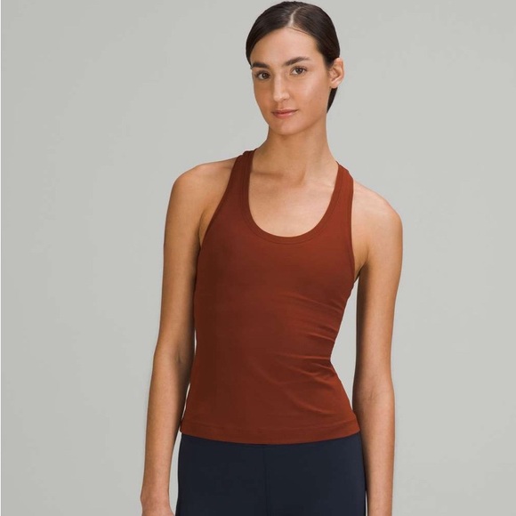 Lululemon Cool Racerback Short Tank Top *Nulu Date Brown size 4 - Picture 1 of 4